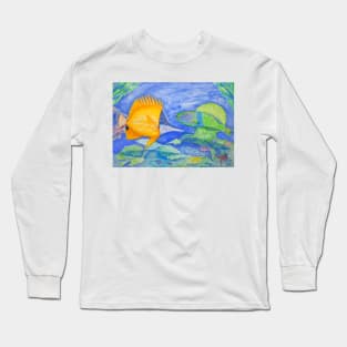 tropical fish. yellow and parrott fish. peixe papagaio Long Sleeve T-Shirt